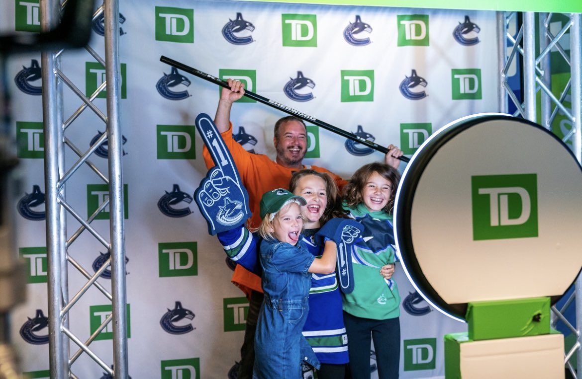 We're looking forward to another season of Canucks hockey and working with the organization to make a difference in communities across BC. #GoCanucksGo #ProudtobeTD