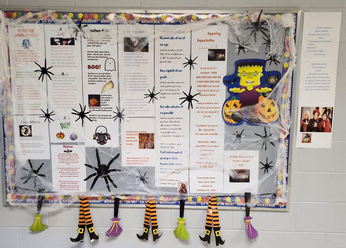 Les auteurs de la 4e année ont publié leur biographie sur un personnage fictif de l'Halloween. Beau travail! @Daph_Wallbridge <a href="/CSCDGR/">CSCDGR</a>