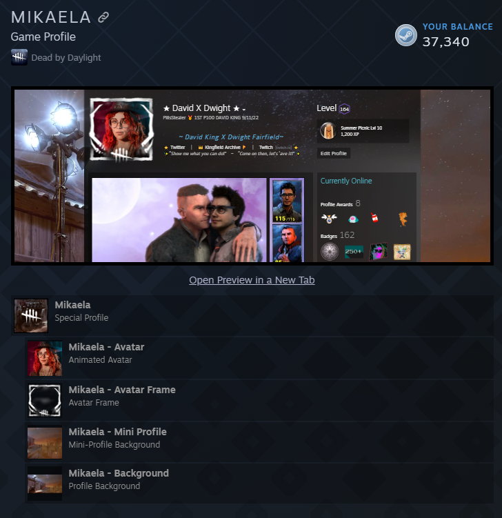 How to see Mini Profile Steam Background –