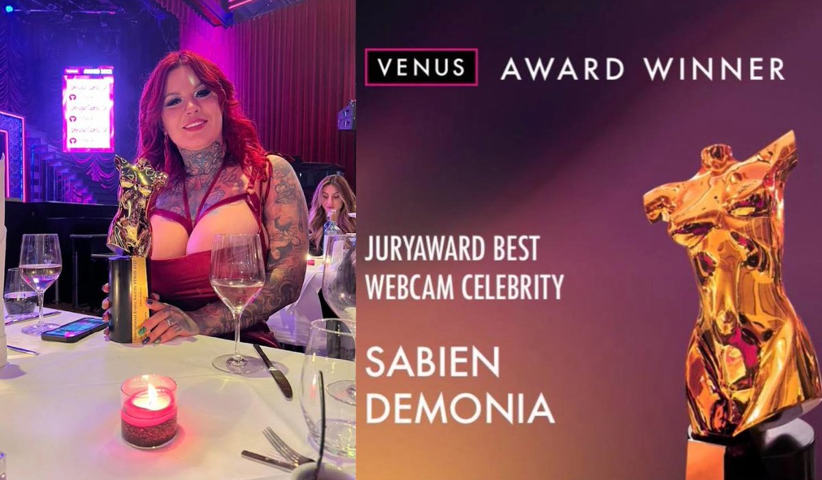 Sabien DeMonia Wins BIG at Venus Awards @Sabien_DeMonia @TheRubPR ... pornvalleymedia.net/?p=28214