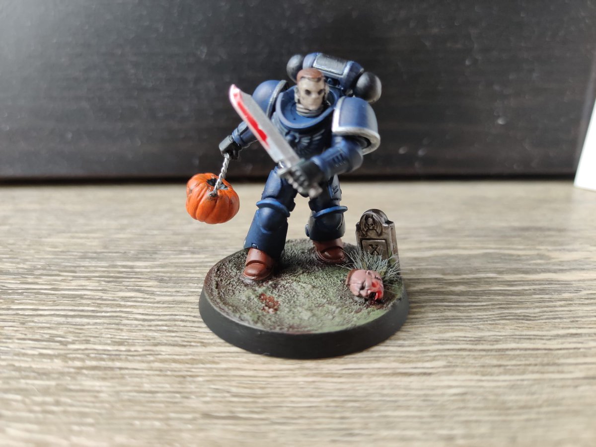 beckyrob123's tweet photo. @WarComTeam Space Marine Michael Myers - 2nd model I've ever painted https://t.co/0WRa4jgAMu