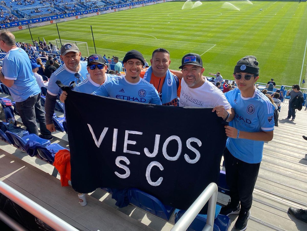 SharkRodrigoNYC's tweet photo. The 12 hours drive was worth to see our beloved #nycfc win and qualify for the eastern conference final. My son learning how to have passion for the sport and the team   #ViejosSC https://t.co/5rWNcMh1Xh
