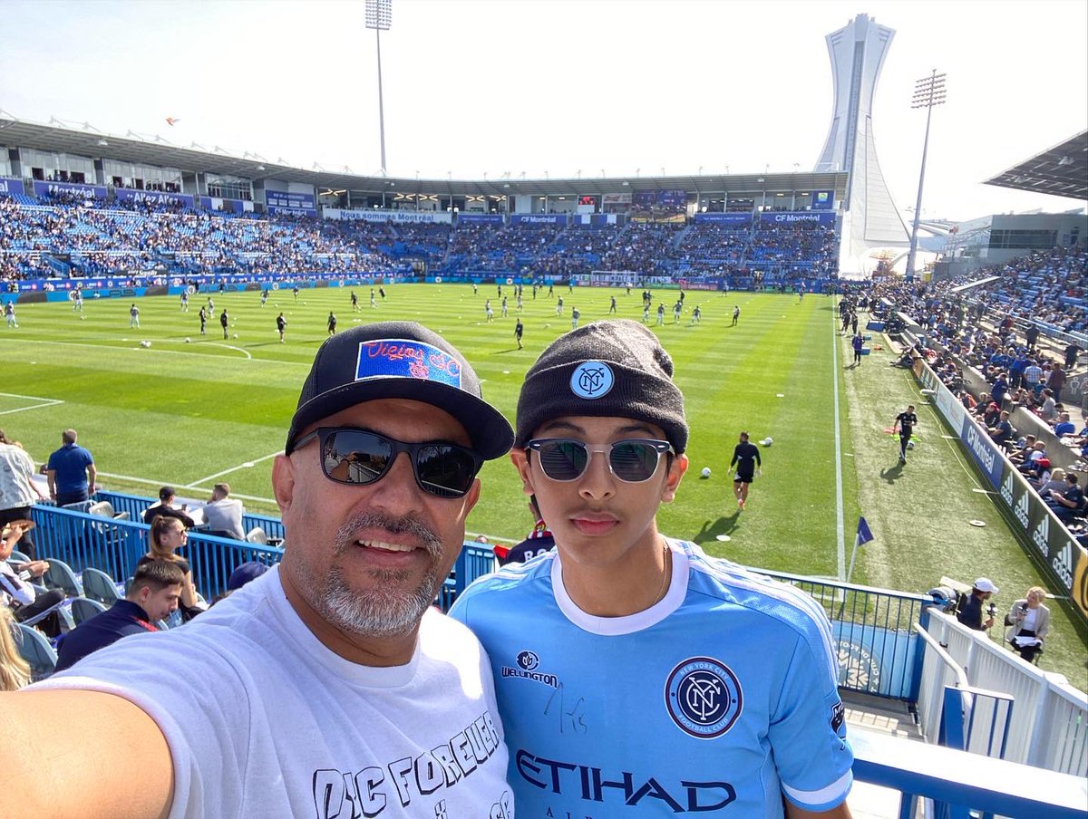 SharkRodrigoNYC's tweet photo. The 12 hours drive was worth to see our beloved #nycfc win and qualify for the eastern conference final. My son learning how to have passion for the sport and the team   #ViejosSC https://t.co/5rWNcMh1Xh
