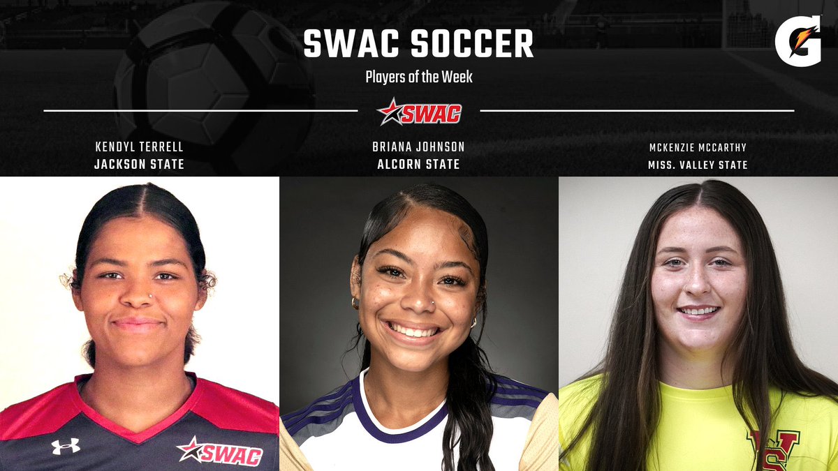 SWAC Soccer Weekly Honors: Oct. 25 presented by Gatorade Read more: bit.ly/3D9NNS4 #SWACSOC⚽️