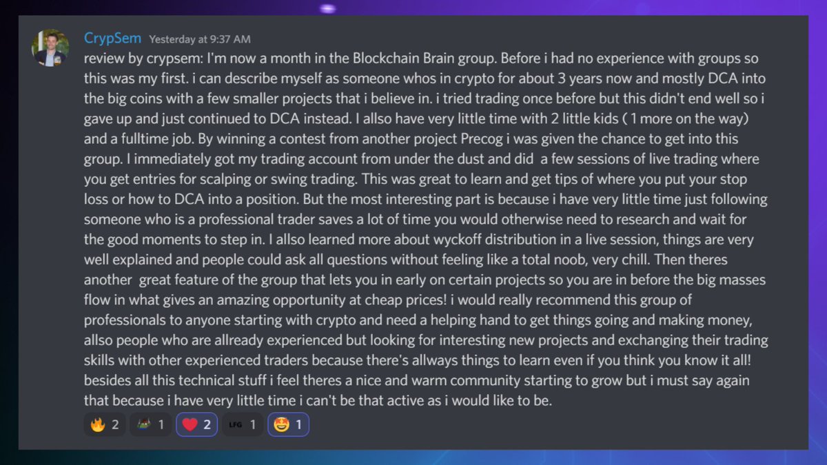 PrecogNexus's tweet photo. Are you DCA-ing? Setting up a stop-loss? 🤔
Know what @CrypSem had learned inside the Blockchain Brain community after winning in one of our #giveaways!
#cryptocurrency #DeFi #blockchain #cryptoassets #cryptotrading #crypto
@thecalvindroste https://t.co/T1f47x3vL8