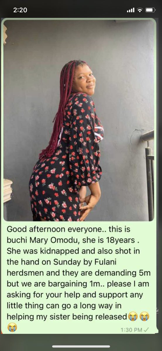 The_Barr_OluT's tweet photo. God I don’t even know how they make this kind of tweets but please we’re in need🙏🏾. My friend’s 18 year old sister was kidnapped on Sunday &amp; shot on the arm

They have given us till 10am tomorrow to raise 5M. She is not getting any form of treatment to her shot wound!💔 https://t.co/OV43W0rByM
