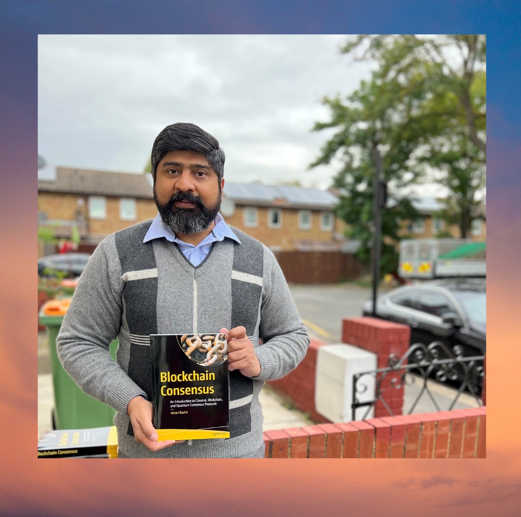 Apress's tweet image. Author Imram Bashir says... "There’s no comprehensive single source of information readily available to answer important questions about #blockchain consensus. This book aims to be that resource.” 📚 #blockchainconsensus #distributedconsensus #bitcoin amzn.to/3sbLLMh