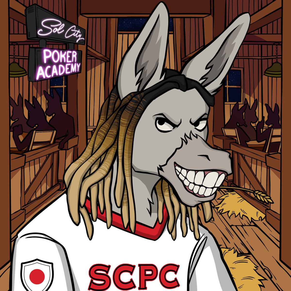 Professor420K's tweet photo. Donkeys follow donkeys? π΄ @SCPokerClub #SolCityMintParty LFG https://t.co/J5YQYJipzc