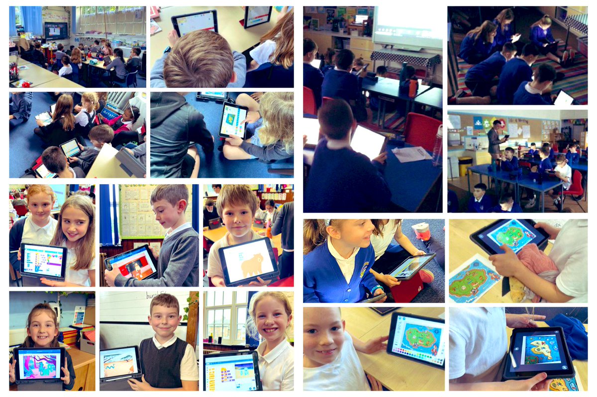 inspireSBC's tweet photo. What a brilliant afternoon! Well done to all the schools who joined us today across @SBCEducation1 for our LIVE #ReadySetCode sessions using @ScratchJr. Thanks also to our presenters  @OrdeHelen &amp; @NicolaTrafford1 and reporters @MrRoddyGraham &amp; @Mrs_Pritchard_ #InspireLearning ⭐️ https://t.co/pxNlSOG6hf