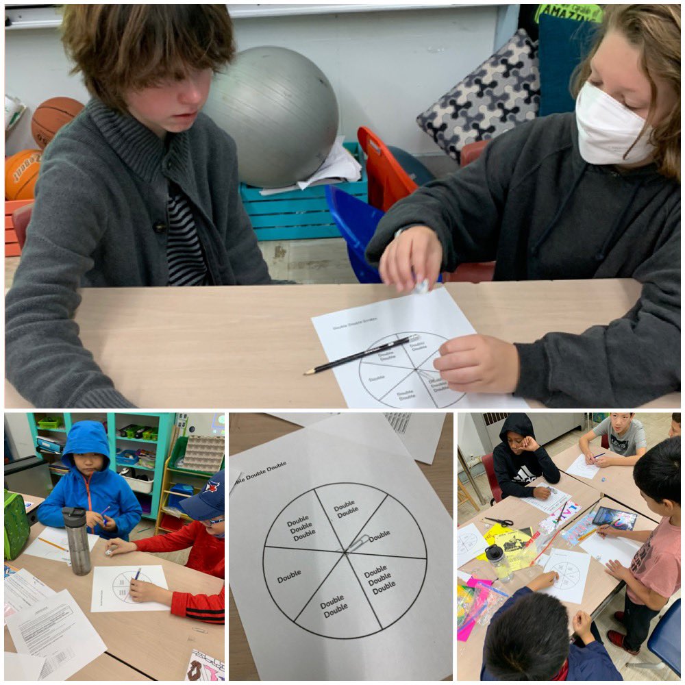 myette_rachael's tweet photo. Students having fun using the Double, Double, Double strategy their multiplication facts for the number 8. @WmountElem @HRCE_Math #games #doubledoubledouble https://t.co/WU4lP5kabA