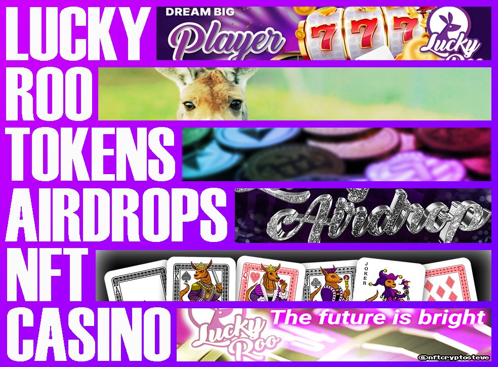 Cryptos_Steve's tweet photo. #LuckyRooToken is here ❤️🧡💛💚💙💜

💥Utility #NFTs
💥Weekly #Airdrops 
💥$ROO &amp; NFT Staking
💥#OnlineCasino Platform
💥#Metaverse Casino
💥P2E game
💥NFT Platform &amp; Marketplace
💥Ultimate goal: Physical Casino 

💟 https://t.co/ZTfmD8QdIU
@LuckyRooToken
 #LuckyRoo https://t.co/ndbzsbKf2V