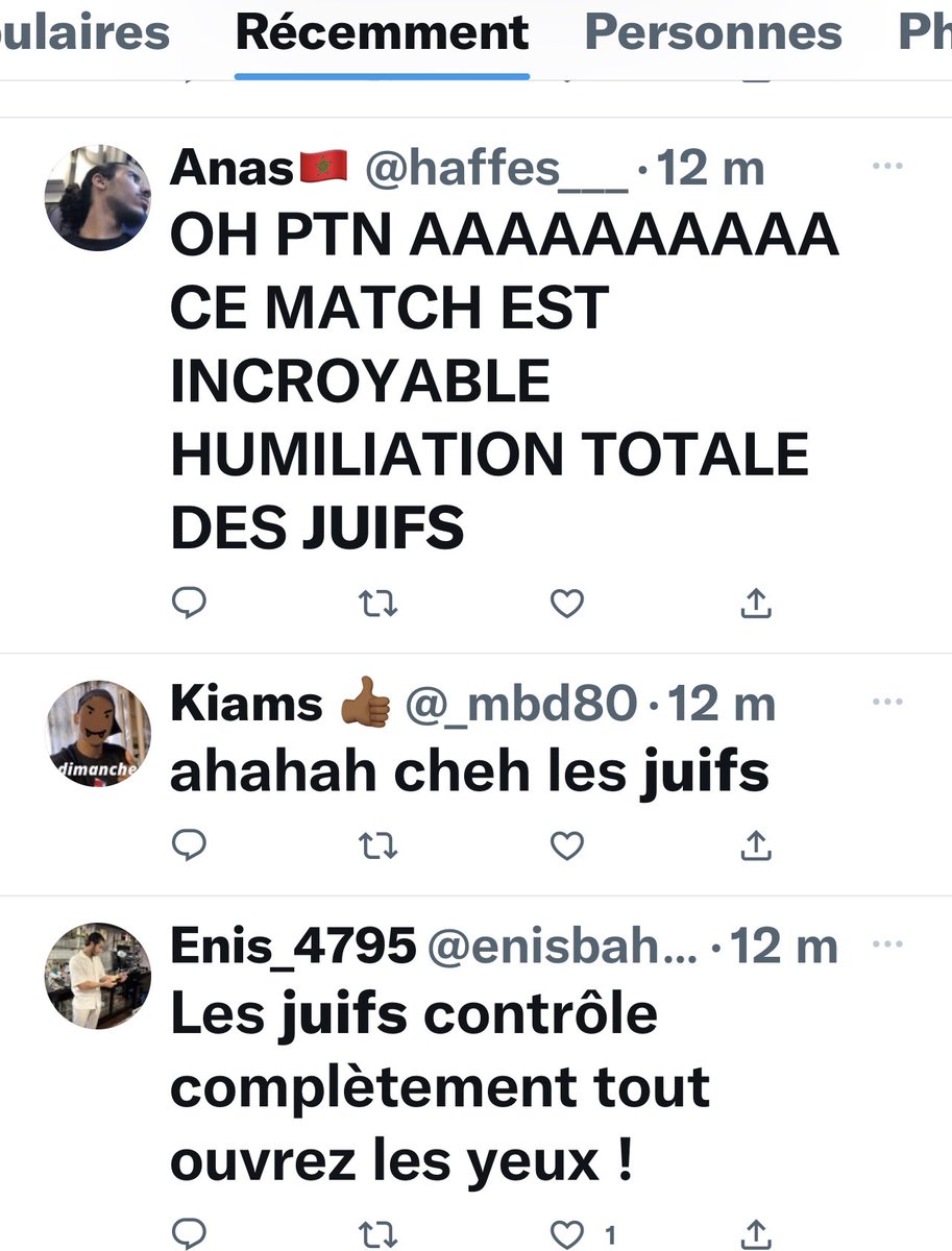 BLEUKLEINN's tweet photo. 🛑 Ce soir c’est l’horreur absolue sur Twitter. Que font les pseudos modérateurs de @TwitterFrance @TwitterSafety ? ?? 
Expliquez-nous encore qu’il n’y a pas de relation entre la haine #isreal et #Antisemitisme #PSGMaccabiHaifa https://t.co/9MUbe5mHxU