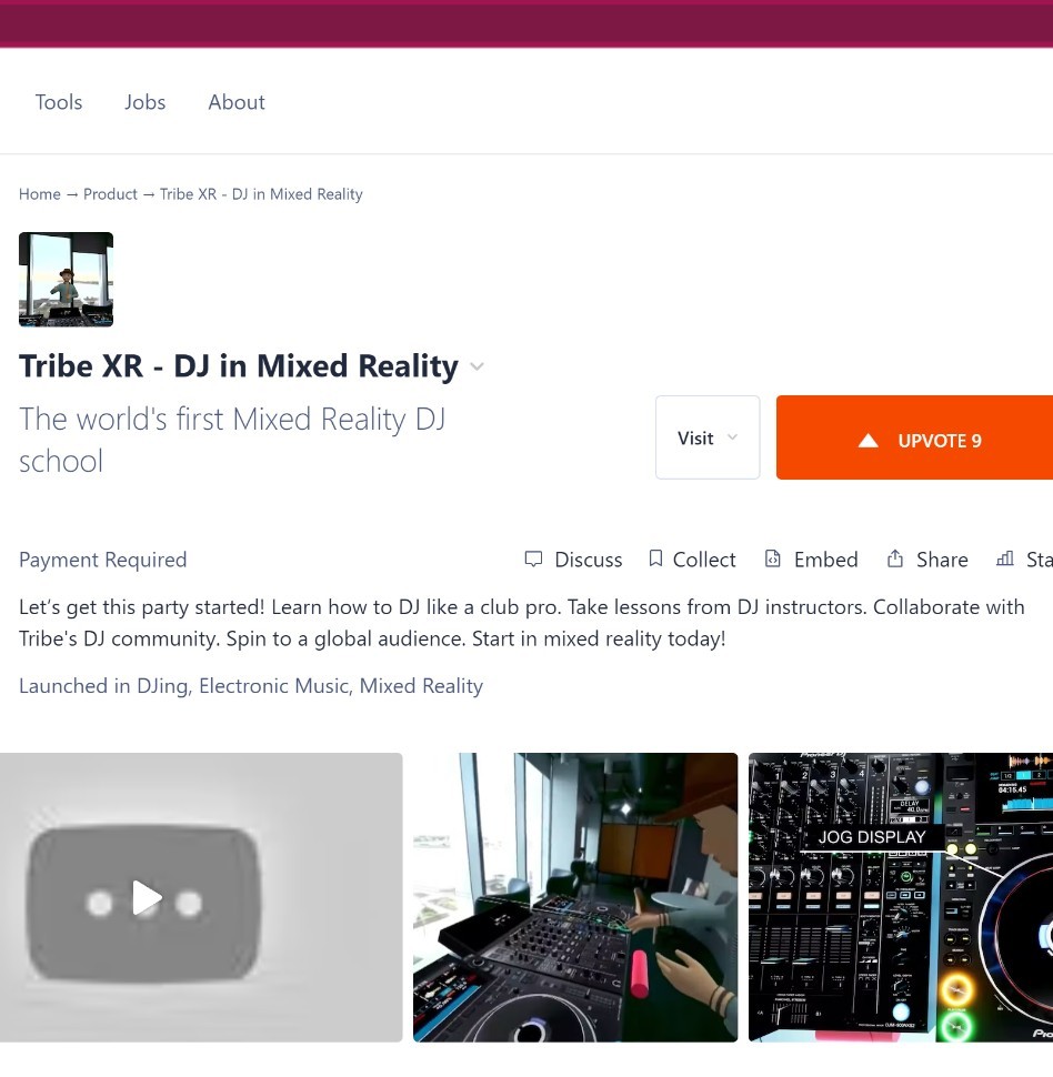 tribexr's tweet image. ✅Vote for TribeXR! 

💻Visit: producthunt.com/posts/tribe-xr…

#Tribexr #djschool #learntodj #virtualdj #virtualreality #vote
