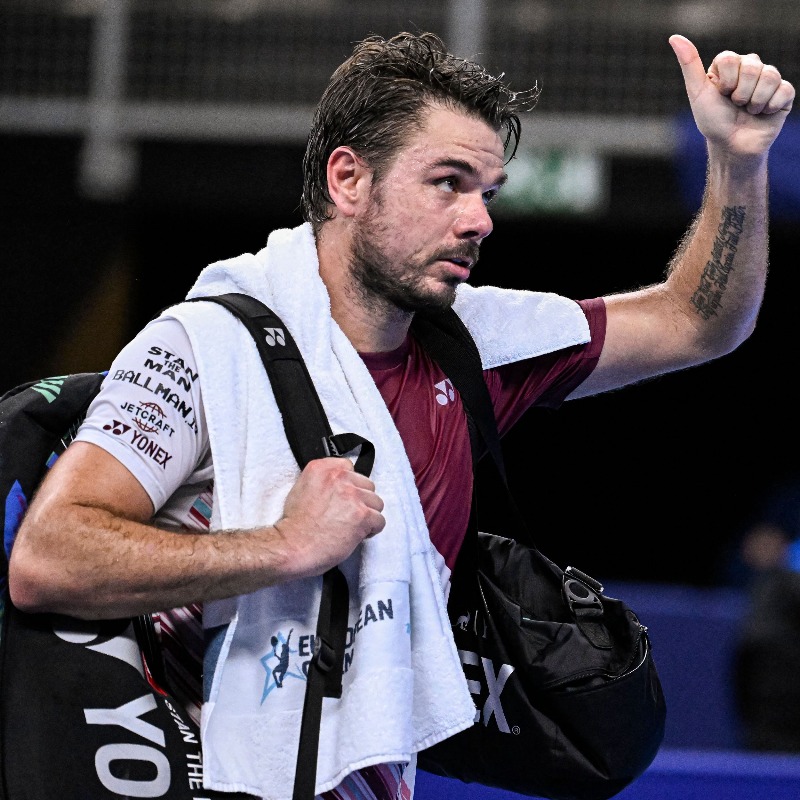 Tennis's tweet photo. STAT OF THE DAY❗

🇨🇭 @stanwawrinka recorded the 60th Top 10 win of his career today, taking out No. 3-ranked Casper Ruud in Basel, 6-4, 6-4. 💪

Wawrinka is just the 4th active men's player with 60 or more career Top 10 wins after Novak Djokovic, Rafael Nadal and Andy Murray. 💥