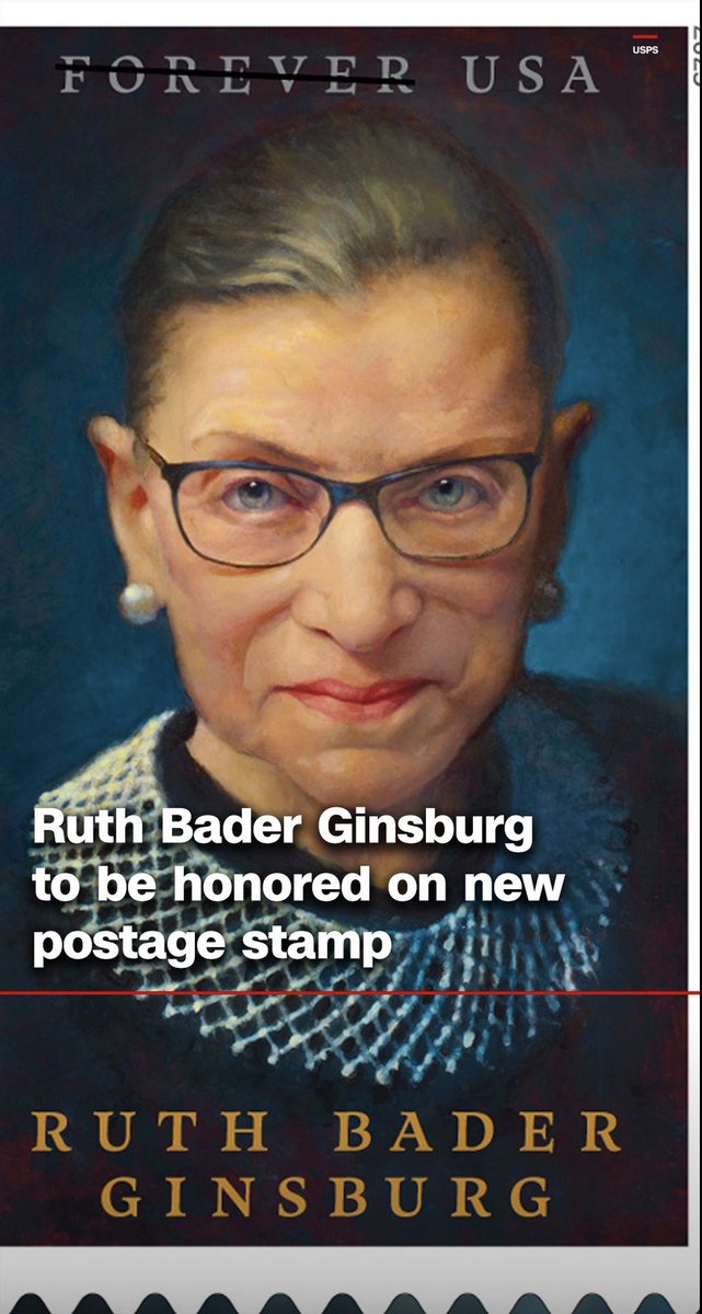 TheDemCoalition's tweet photo. The late Justice Ruth Bader Ginsburg will be honored with a new postage stamp in 2023, the US Postal Service has announced 👇

Thank you, Justice Ginsburg, for your lifelong dedication to building an equal society for all and your steadfast commitment to the rule-of-law.

#RBG https://t.co/qEYaLiJhYC