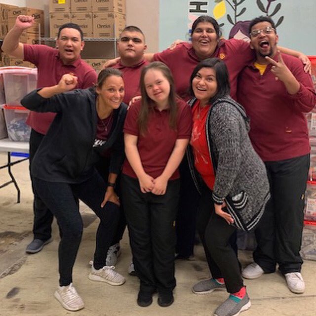We’re so proud of our partnership with St. Jean de Brebeuf Catholic Secondary School!!   Every week an AMAZING group of students come to our warehouse and accomplish important tasks for our program.  The students learn valuable practical life skills that will foster independence.