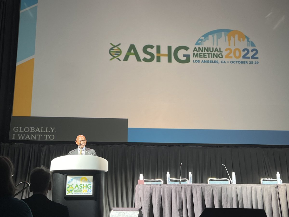Proud to listen to NHGRI’s scientific director Charles Rotimi speaking in his role as ASHG president about the power of genomics to open #ASHG22!