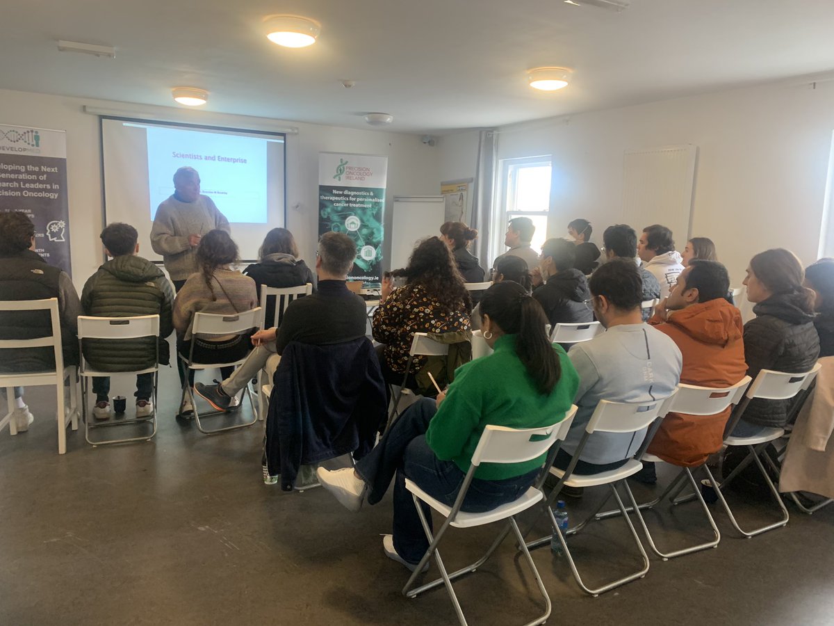 PrecisionOncIre's tweet photo. Enjoying Day 1 of the very first @PrecisionOncIre team retreat in Portumna, Co Galway..a varied programme including an innovation workshop, kayaking outing, culminating in a surprise Dragon’s Den pitch! https://t.co/nadojidYAC