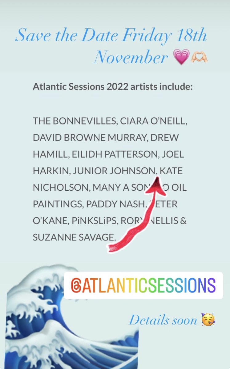 KateNicholson01's tweet photo. Absolutely thrilled to announce I will be playing tunes from the NI Music Prize nominated best album (long list) “Fallen from Grace” at this amazing festival 🙌Save the Date Friday 18th November 💗💗💗💗#Atlanticsessions #coast #livemusic https://t.co/e8FqWAXFEC