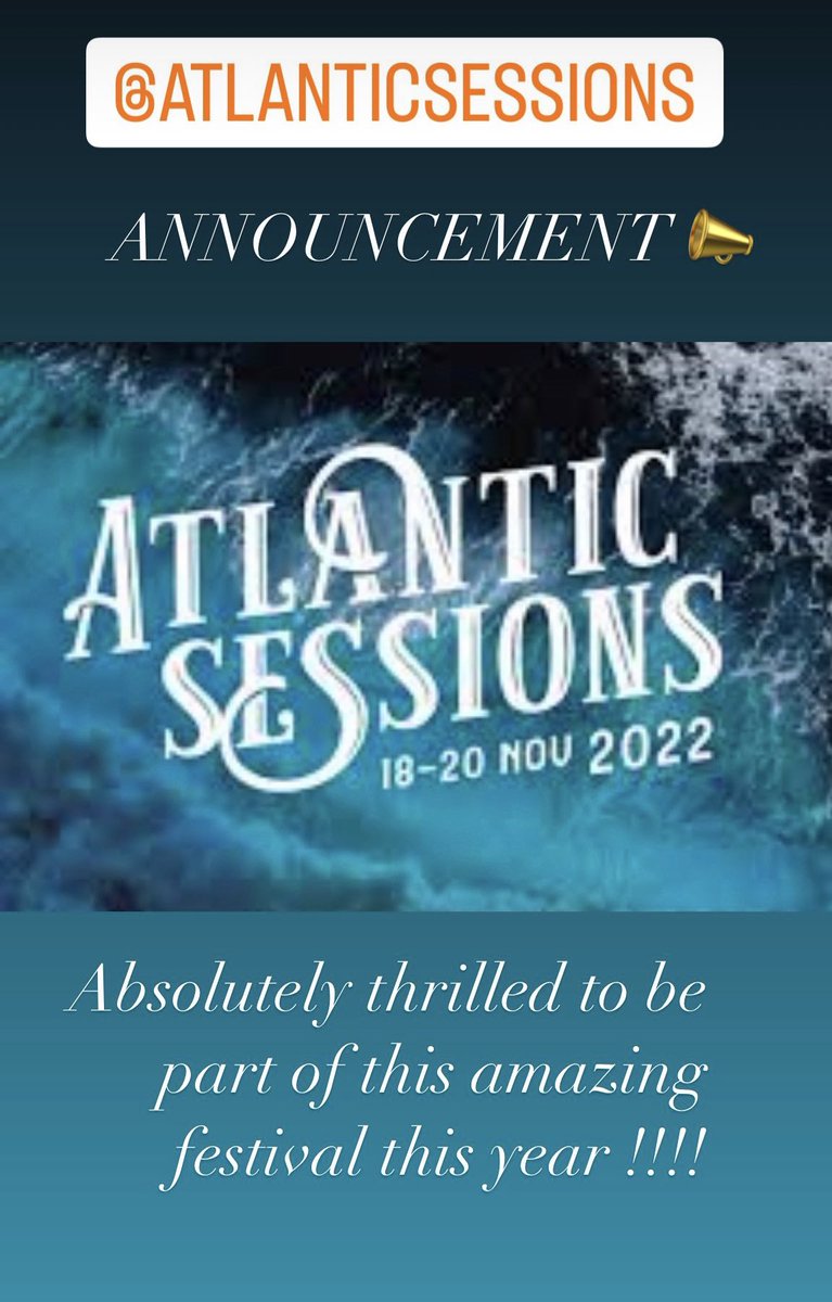 KateNicholson01's tweet photo. Absolutely thrilled to announce I will be playing tunes from the NI Music Prize nominated best album (long list) “Fallen from Grace” at this amazing festival 🙌Save the Date Friday 18th November 💗💗💗💗#Atlanticsessions #coast #livemusic https://t.co/e8FqWAXFEC