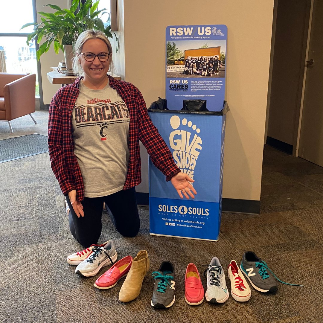 DuganMeyersLLC's tweet photo. Our @Soles4Souls shoe drive collected 476 pairs of shoes for people in need. We’ve proudly supported Soles4Souls and their initiative to turn shoes into opportunities since 2016. Learn more about Soles4Souls: https://t.co/7GSYzdV6yz #GiveShoesGiveLove #SafetyQualityService https://t.co/kPgFmmkQdW
