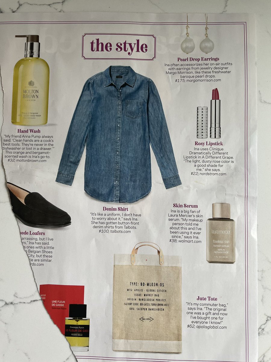 Thanks @inagarten @foodnetwork for years of support! @apolis