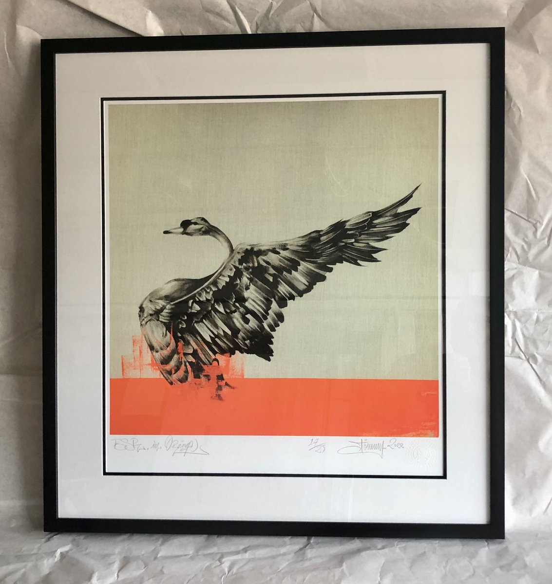 Simple Black deep rebate wooden moulding so effective.