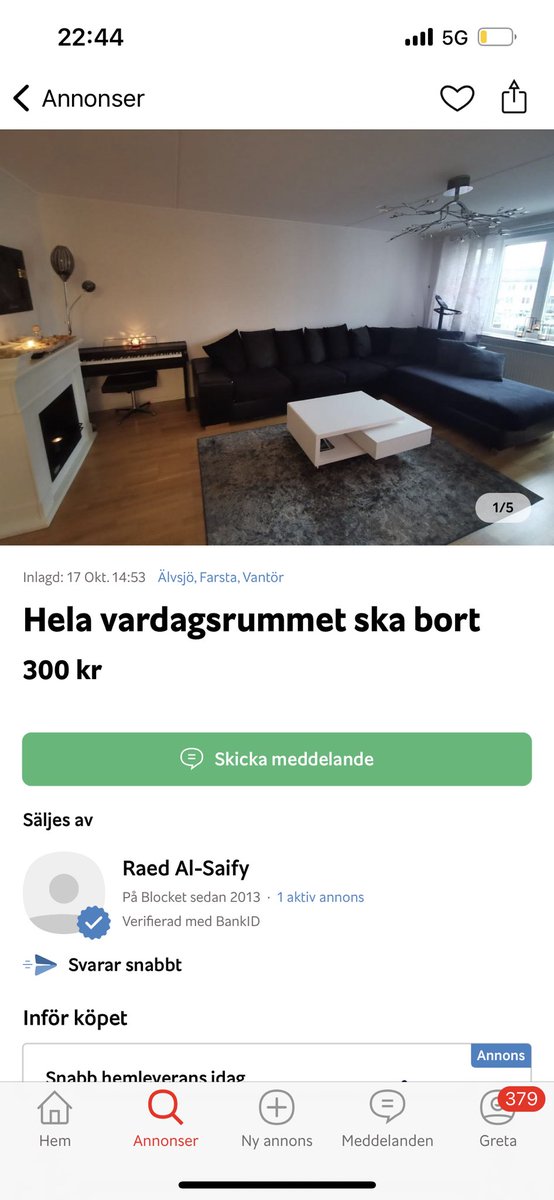 När man blev dumpad i vardagsrummet