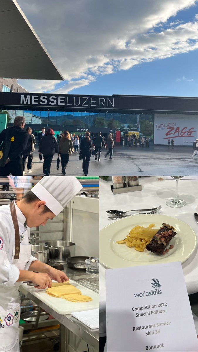 Grüezi from <a href="/WorldSkills/">WorldSkills</a> 🇨🇭. Today the instructional design team was able to attend the <a href="/WorldSkills/">WorldSkills</a> International competition, by tasting &amp; experiencing the world class service industry hosts, chefs &amp; baristas! #learning #design #education #vocationaltraining
