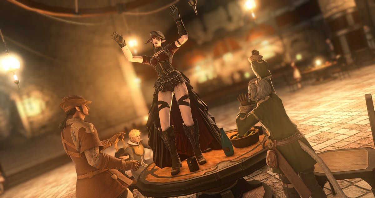 SMN_Noire's tweet photo. One too many drinks later... #elftober2022 
Day 25 - Tavern
#ffxivsnaps #NenekoColorS #GPOSERS #ElezenHours https://t.co/4ioH2rOxNg