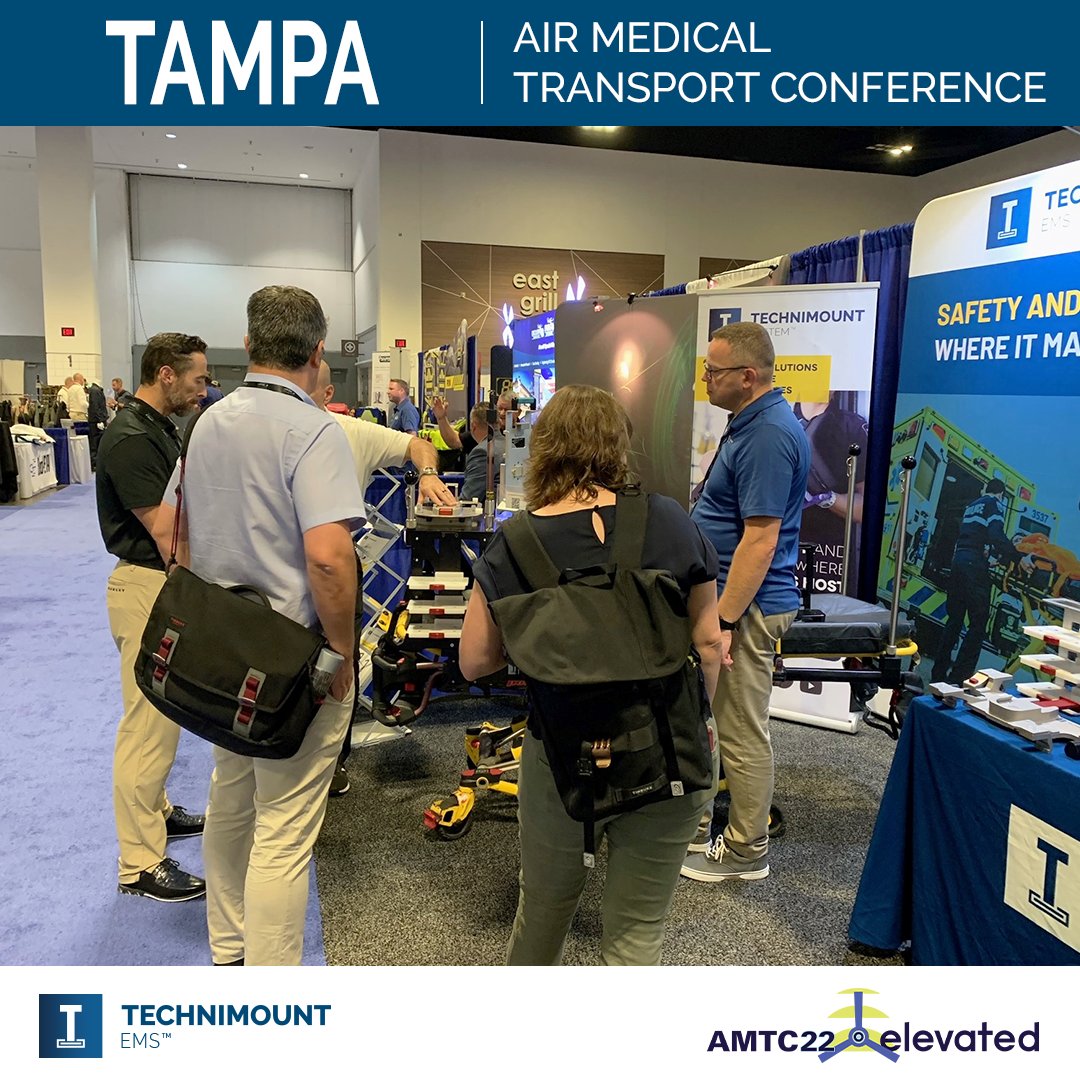 Technimount EMS had a fantastic second day at #AMTC 22! The team had a great time meeting with emergency and critical care professionals.
Visit booth #1035 to learn about highly efficient air and ground critical care transport solutions!
Learn more at: bit.ly/3F2thFA