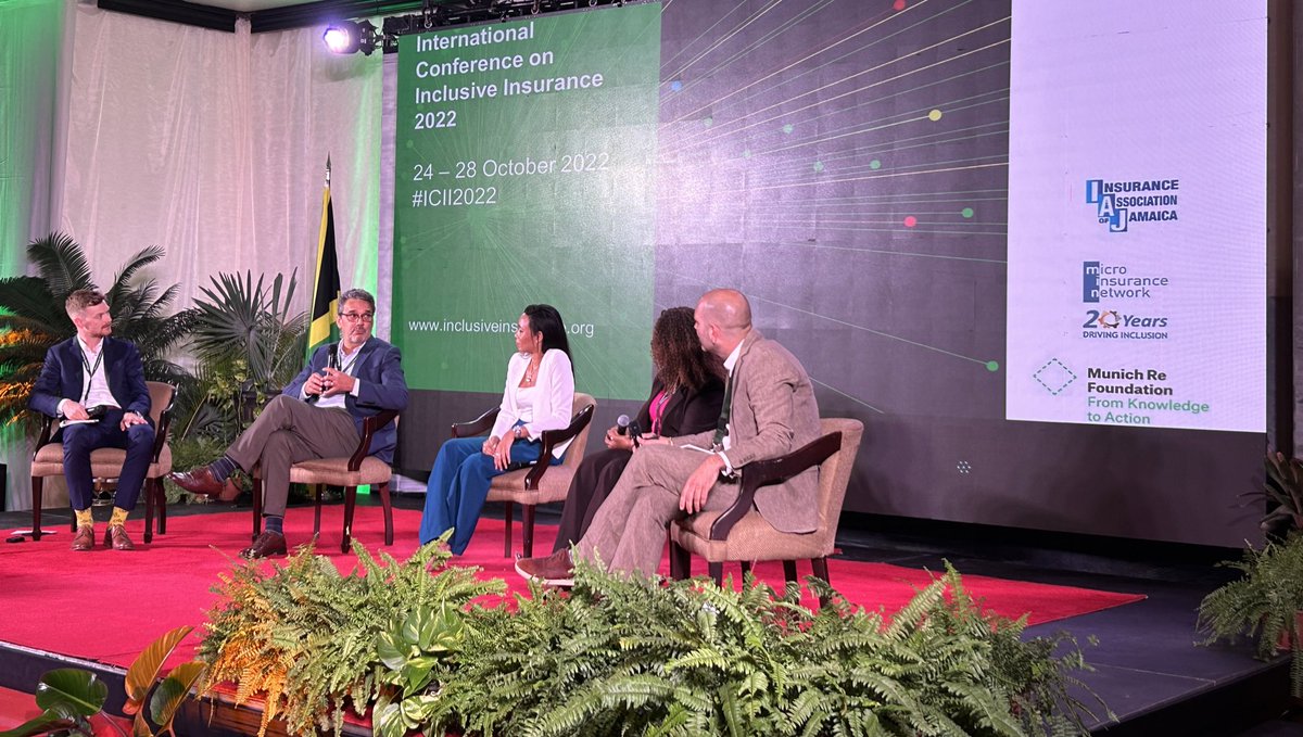 NetworkFlash's tweet photo. Lively ‘fishbowl’ discussion at #ICII2022 w/ inputs from @cpdcngo @mahilahsg @ndrmfpk @micro_re - to ensure #sustainability of the Global Shield: important to ensure the empowerment of local, #vulnerable populations thru inclusive cross-stakeholder collaboration @IntMicroinsConf https://t.co/WQpGBpY7yc