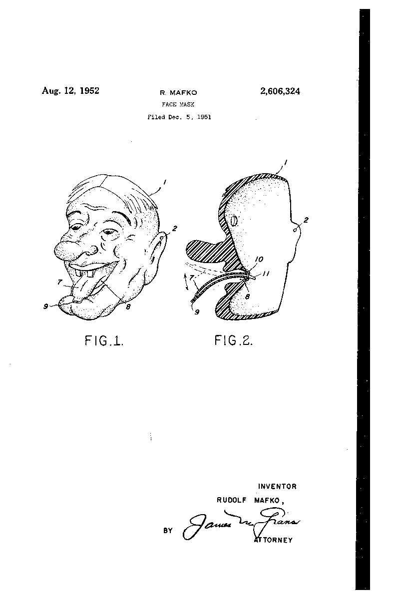 IPLawyersLA's tweet photo. Halloween IP: Vintage Mask Edition 🎭🎃💀 Some of these creepy patents are over 100 years old, with one even dating back to 1899! #IntellectualProperty #Halloween https://t.co/VlMyi0BoNi