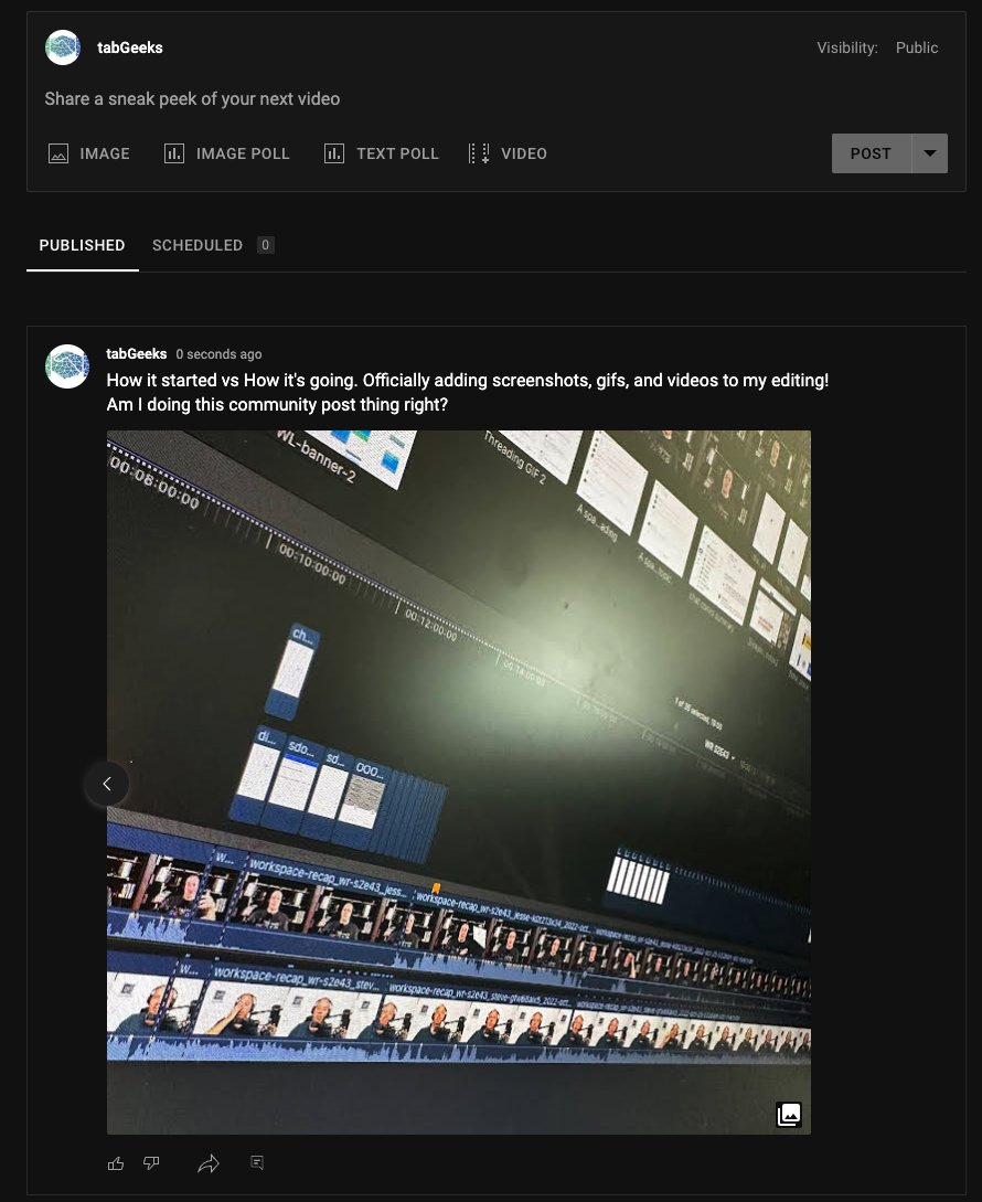Advanced features just went live for the <a href="/tabGeeks/">tabGeeks Network: Democratizing Business IT</a> Youtube Channel! Thanks <a href="/TeamYouTube/">TeamYouTube</a> and <a href="/YouTubeCreators/">YouTube Creators</a>! Am I doing this right <a href="/YouTubeLiaison/">YouTube Liaison</a>?
youtube.com/tabgeeks