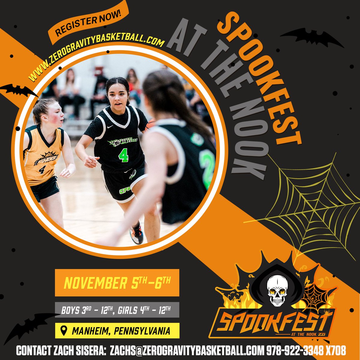 🚨LAST CALL🚨

Only a few spots are left for our Spookfest @ The Nook🔥 Programs from 10 states are committed and ready to show out November 5-6🏀

Registrations closes Friday or when we sell-out, link to register below🔽

🔗 - bit.ly/3N7Q6tp
