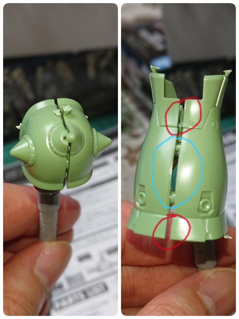 jiro95549110's tweet photo. ドアンザク
気になったポイント
その2
併せ目消し
①左ショルアマ
は、毎度として
②ふくらはぎの青でくくったラインは、段落ちモールドになってるのに
赤でくくったラインは、消さないといけない?
後ハメも、無理?
どないしよう…
#ガンプラ #プレバン
#ドアンザク #ms06f
#ククルス・ドアンの島 https://t.co/w7leauiKau
