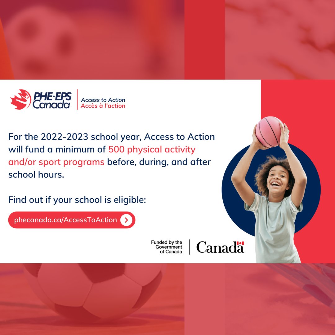 phesaskatchewan's tweet photo. Looking for funds to help equity-deserving students thrive through physical activity opportunities? Check out PHE Canada's #AccessToAction program https://t.co/gEptrXRWH4.. 

#sasksports #saskschools #sasklearning #saskhealth #saskstudents #saskeducation https://t.co/Y6RlpxlwfV