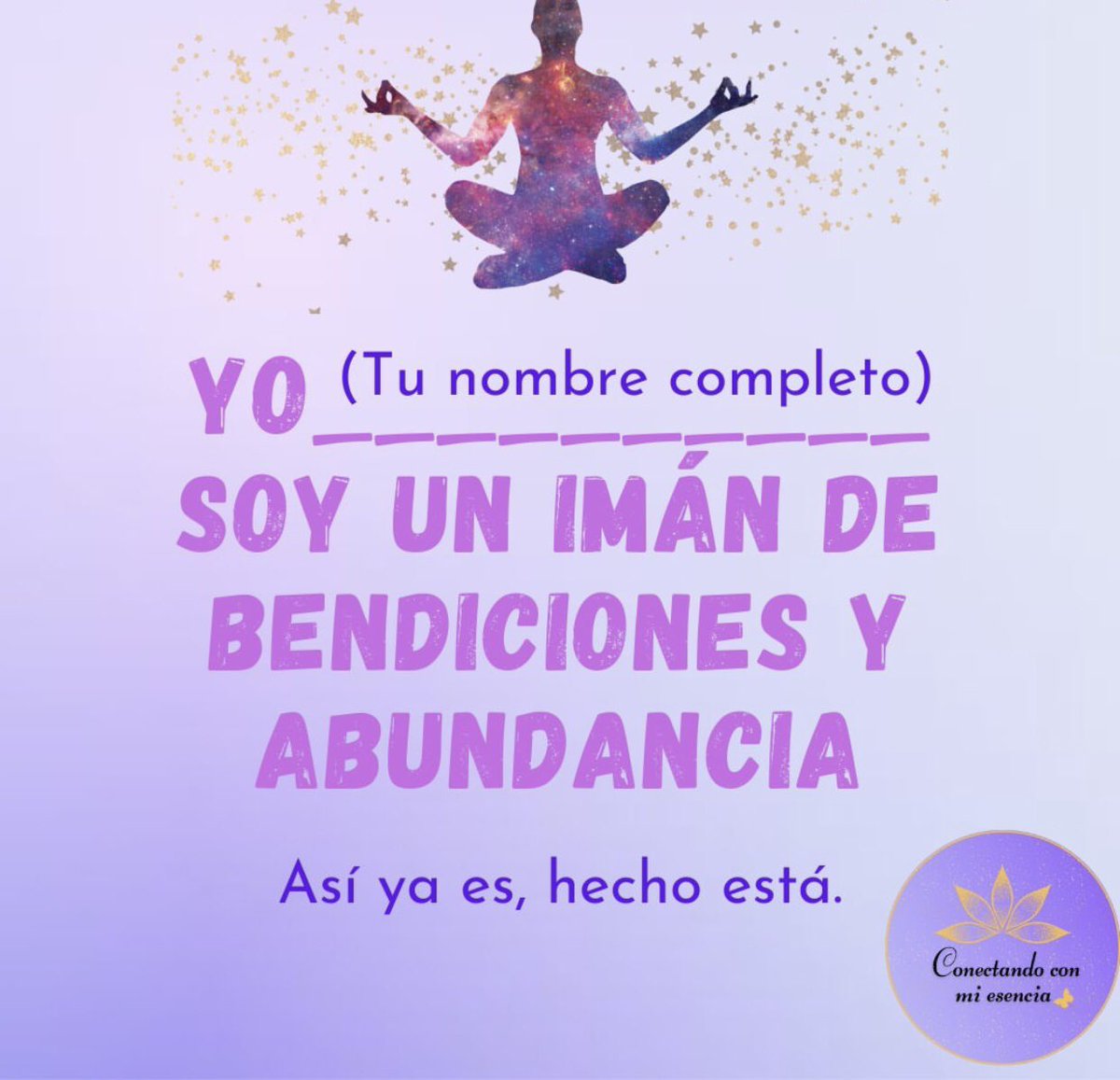 Así ya es … HECHO ESTÁ !