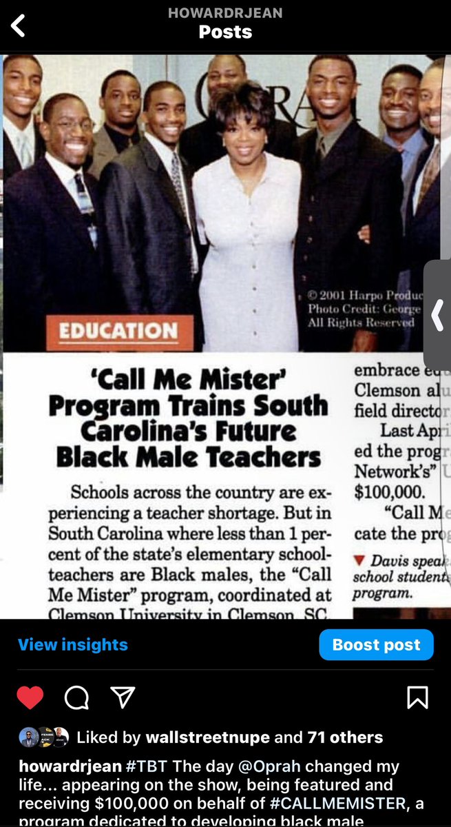 howardrjean's tweet photo. At 18, we had the honor of appearing on @Oprah Show, garnering the $100,000 #UseYourLifeAward” my twin @haywardrjean #MarkJoseph @DMQUALLS Nickat 18 for the @THECALLMEMISTER funded by @ClemsonUniv @ClemsonCofEd while students at @ClaflinUniv1869 @BC_Tigers @MorrisColl1908 https://t.co/iRgB7KJUNZ