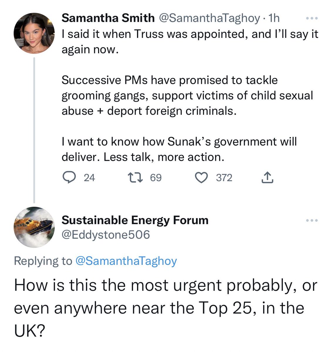 SamanthaTaghoy's tweet photo. Tell that to the 1000s of little girls that are being groomed, raped, exploited and abused in towns and cities across the country

It is attitudes like this that allowed child sexual exploitation to go unnoticed for decades

Ignorance only serves to protect pedophiles + predators https://t.co/AAOroeIUyQ