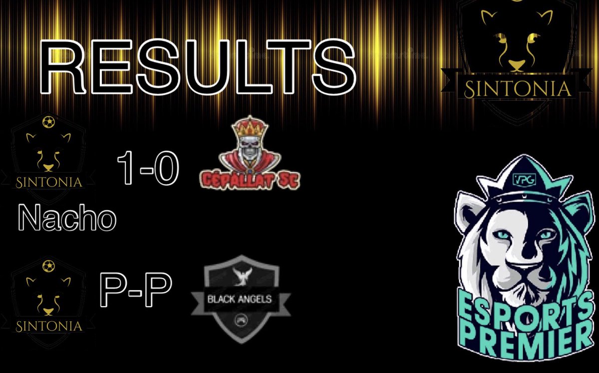 FCSintonia's tweet photo. RESULTS:

Game 1:

Sintonia FC 1-0 Gépállat Sc
Nacho⚽️

Game 2:

Sintonia FC P-P Black Angels

@OfficialVPG @VPGEurope @VPGPremier 

#FIFA23 #VPG #ProClubs https://t.co/FebxCammRh