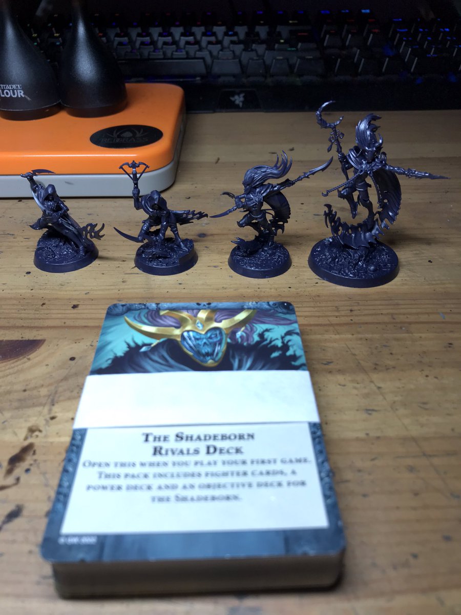Ti_Dinzeo's tweet image. Well, apparently no-one’s interested in my Space Wolves, so how about the Shadeborn?  £20 before postage, DM me if interested.  #AliciaSellsStuff