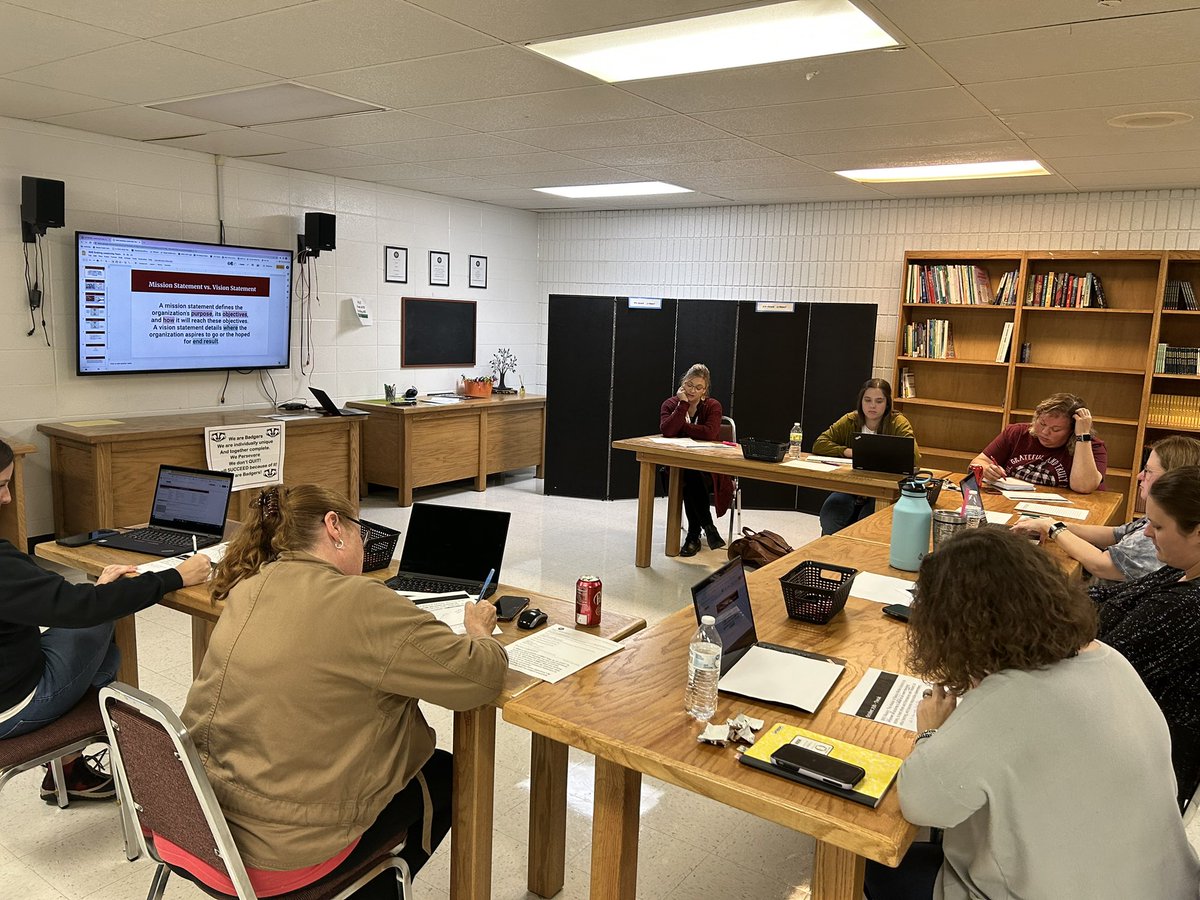 BeebeMiddle's tweet photo. Our Building Leadership Team is working hard to update the middle school mission and vision statement. #BPRD #bmspawpower https://t.co/2Z8hWMdXys