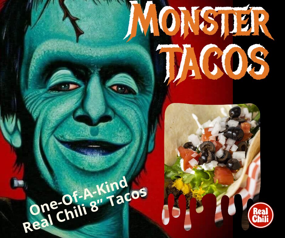 Our Tacos put a Smile on the biggest to the littlest lil Monsters. Original or Veggie, your choice. Big Value $4ea. 

#monstertacos #tacos #tacotuesday #realchili #realchili1931 #fyp #latenight #wheretoeat #lunch #chilicheesedog #bestchili #milwaukee #secondserving