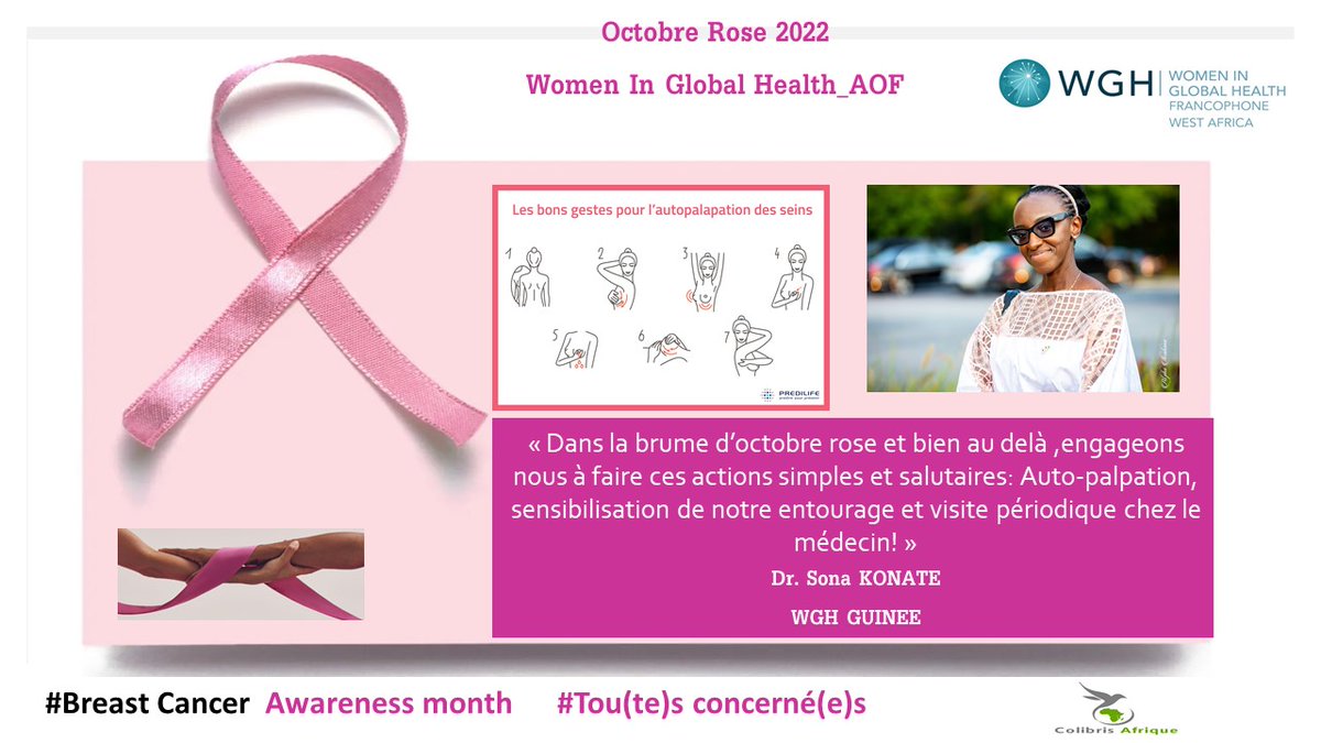 Dr Sona KONATÉ, encourage à réaliser les actes simples et salutaires pour la lutte contre le cancer du sein!
@WghBenin@WGHBurkinaFaso <a href="/StephanieNama/">Stephanie Nama</a> <a href="/womeninGH/">Women In Global Health</a> @nicole_atc@WGHCameroon <a href="/nicolembarga/">Nicole Fouda Mbarga 🇨🇲</a> <a href="/SamyOuedraogo/">Samiratou Ouédraogo</a> <a href="/nenef/">nene fofana</a> <a href="/beauty_sodokin/">Your passionate 👩‍⚕️| #MlaTourRose2025</a> @balde_rouguy@NigerWgh@SonaKonate2 <a href="/aisbarry/">Barry Aissatou</a>