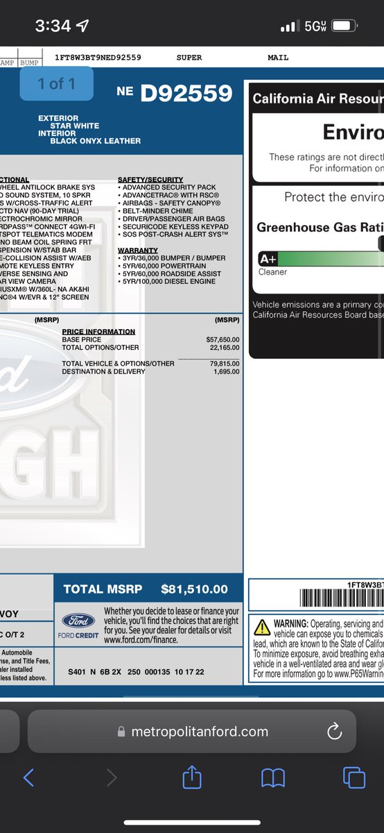 turdbritches's tweet photo. Hey @Ford - I understand the supply issues, but is an almost 25% markup really acceptable? https://t.co/OIxmB8Qn87