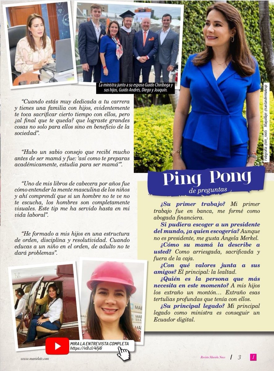 🤩Revelaciones de <a href="/vmaino/">Vianna Maino</a> , ministra de Telecomunicaciones <a href="/Telecom_Ec/">Ministerio de Telecomunicaciones Ecuador 🇪🇨</a> en exclusiva para #RevistaMariela 👑

📲Descárgala ahora👉 bit.ly/3TMOS8Z

...
@revistamariela
#RevistaMariela #RevistasEcuador #EcuadorDigital #ViannaMaino