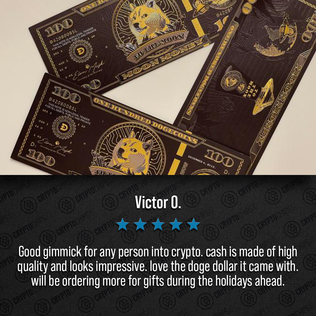 Cryptochipsio's tweet image. Dogecoin (#DOGE) Moon Money Review by Victor 🙏

Full crypto collection at @Cryptochipsio 🚀

#bitcoin #ethereum #crypto #nft #dogecoin #DOGE