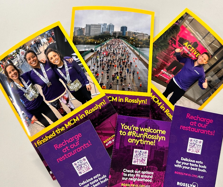 RosslynVA's tweet photo. We’ll be at the @Marine_Marathon Finish Festival to help commemorate the day with free photos, while supplies last! Simply scan the QR code at our tent to use our virtual photobooth, or make a public Tweet or Instagram post with hashtag #RunRosslyn 👟 https://t.co/fuRhFerKzM https://t.co/diJXKs0RVg