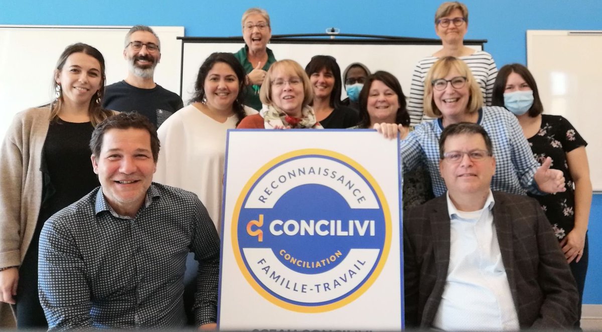 La #FQOCF est très fière d’avoir obtenu le sceau #CONCILIVI. Cela témoigne de l’importance que notre organisation accorde à la conciliation famille-travail. Merci au Réseau pour un Qc #Famille pour le support dans la démarche.  #polqc #communautaire
